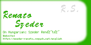 renato szeder business card